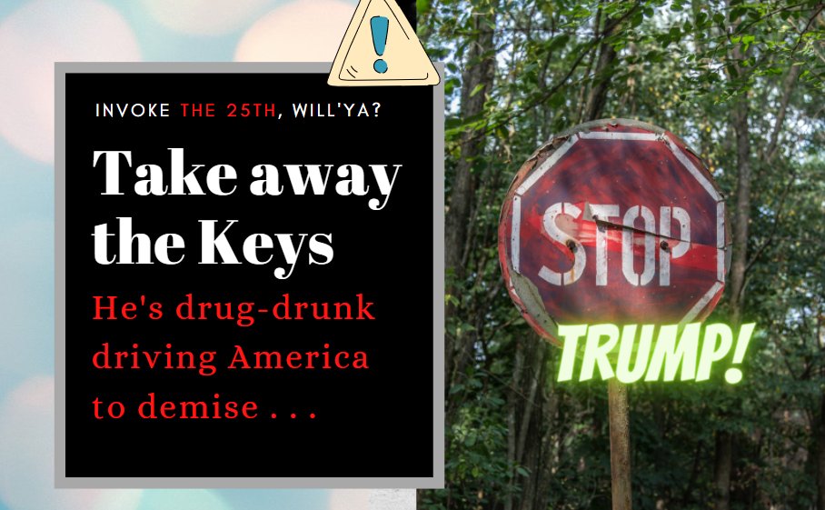 AbsolutelyKate's tweet photo. #SteroidsandStupidity do not make for a good America
#Invokethe25th . . . a concerned #citizenKate https://t.co/XuKJsstCCT