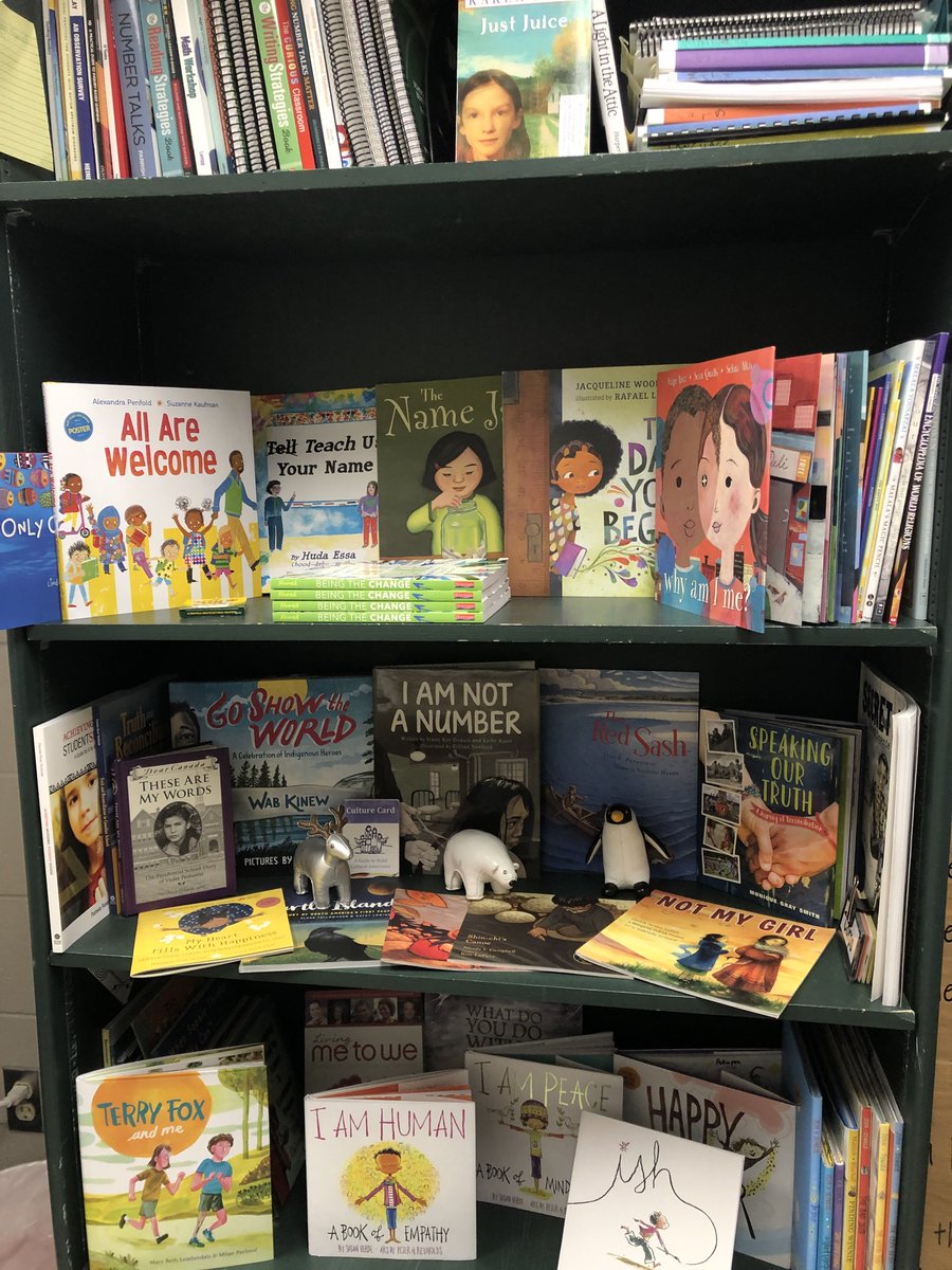 wendy_pokupec's tweet photo. Finally feeling settled in my new office and happy to be sharing my books with staff! #ddsbequity #igniteunlearning https://t.co/rZohvHBeTY