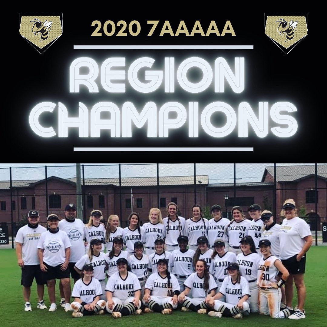 CalhounSoftball's tweet photo. Lady Jackets clinched the Region Championship tonight with two wins over Cass🐝🥎 #7AAAAA https://t.co/ivyuLxTJM3