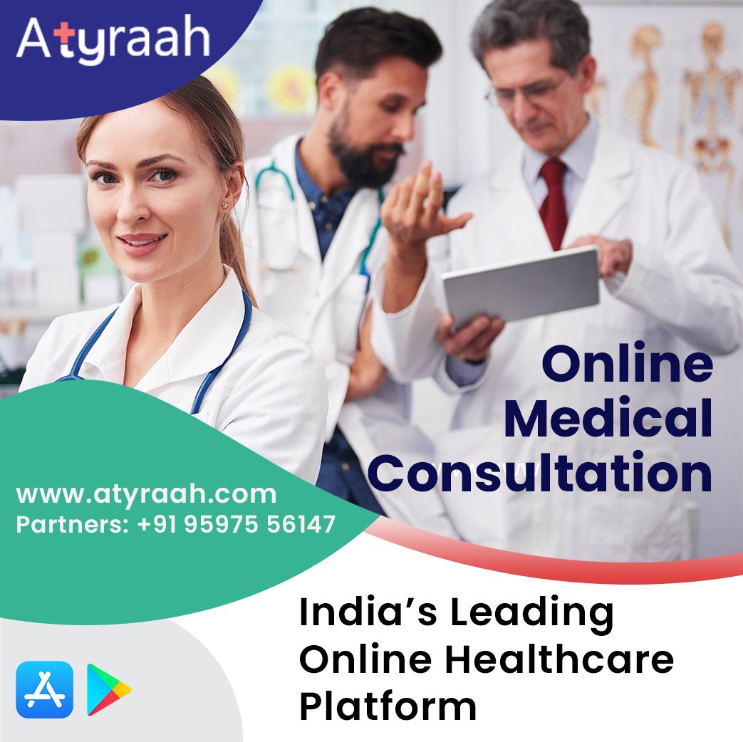 Atyraah2's tweet image. Leading Online Medical Consultation &amp;amp; Healthcare Platform for all your medical needs. Now consult your doctor from your comfort place.
For more info - Partners: +91 95975 56147, visit- atyraah.com
#onlinedoctorconsultation #onlinedoctors #onlinedoc #doctors #health