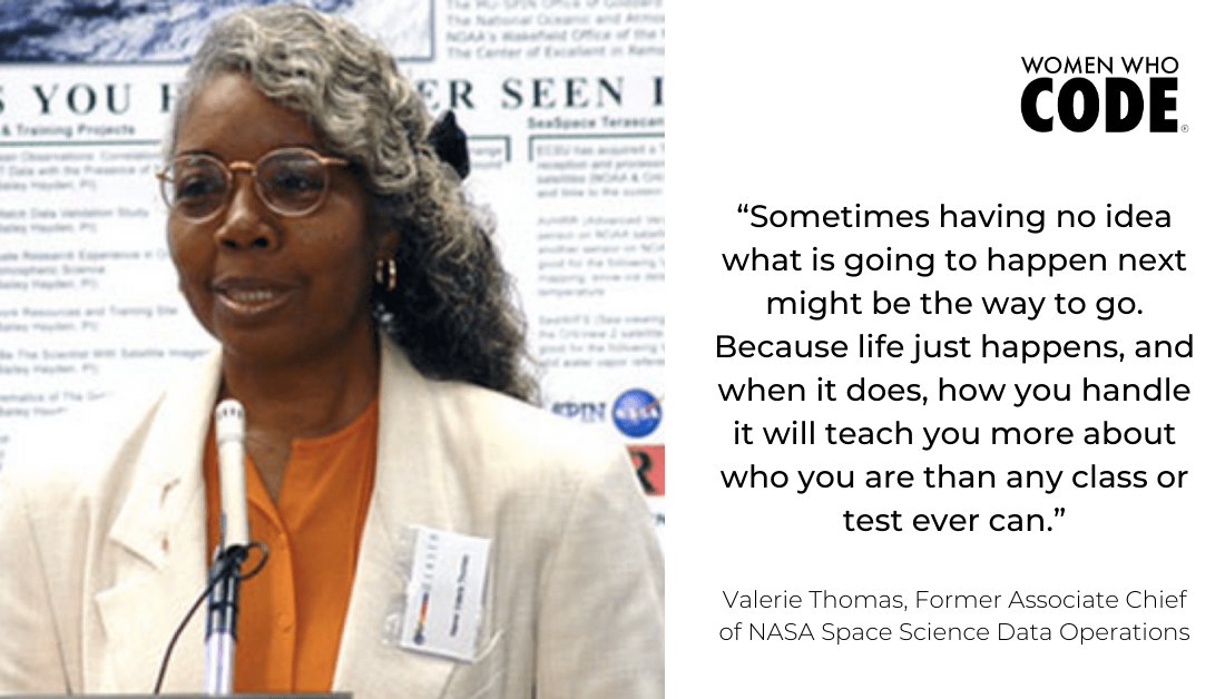 WomenWhoCode's tweet photo. 🚀 Valerie Thomas invented the illusion transmitter, a device that #NASA continues to use today!
#womeninscience #womenintech https://t.co/by4l0oTmNT