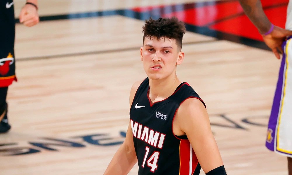 B1ackSchefter's tweet photo. Tyler Herro Game 3:                             Tyler Herro Game 4: https://t.co/qWoVdTPRXg