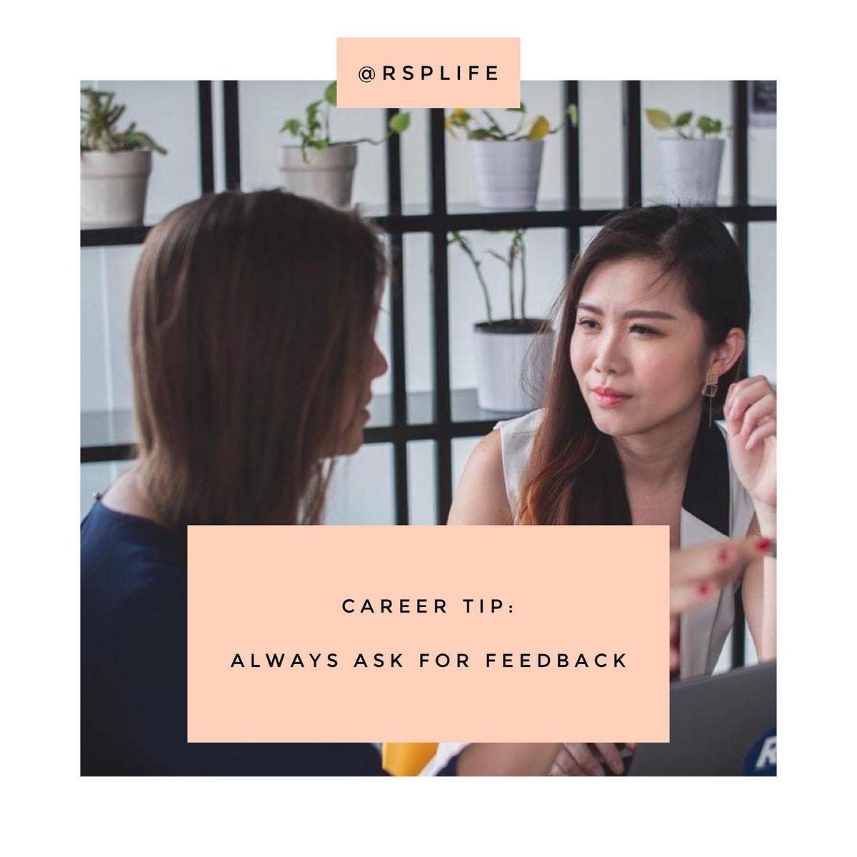 rsplife's tweet photo. Career Tip: Always Ask for Feedback
⁣
Don’t sit and wonder how you’re doing.  Ask.  Ask customers, ask bosses, ask partners.  There is no shame in wanting feedback
⁣
#feedback #customer #hardwork #appreciation #constructive #advice #lifeadvice #career #careergoals #tips #tricks https://t.co/700MeTD4Ud
