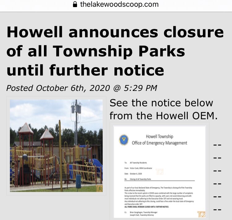 ALL NEW: Local townships in NY and NJ who for months did not do any “deep cleaning” of their parks, are now either cleaning their parks or shutting it down because Orthodox Jews spent their day there. Officials apparently think Jews are infested with Covid-19. Thanks Cuomo.