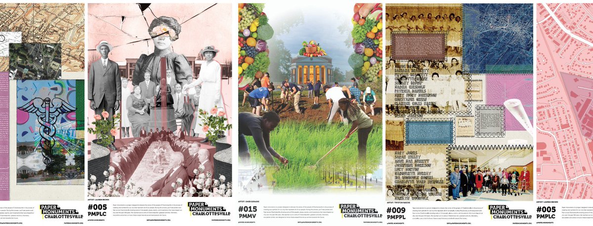 SoDaemmGood's tweet photo. i have never been happier than I am rn seeing these!
Thank you @wingedisis, Elgin and your students who made them
#papermonuments #peoplesmonuments #charlottesville https://t.co/Xpk7WntMBQ