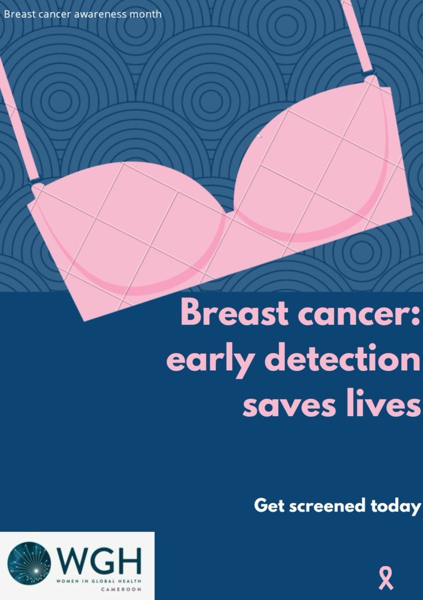 WGHCameroon's tweet photo. Breast cancer is a growing public health problem in Cameroon. Have you been screened? #BreastCancerAwarenessMonth #breastcancerfree @BreastCancerNow @UNFPACameroon @CTchoula @eteki_l @nicolembarga @HemesNkwa @ImeldaMbock @EducateGirlsNow @UN_Women @YapBoum2 https://t.co/QR6c25oRUQ