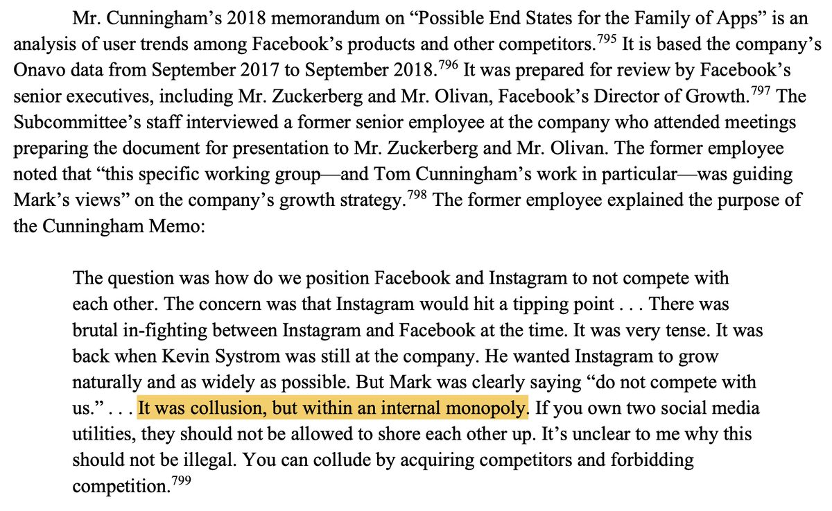 "It was collusion, but within an internal monopoly."This is very much not a thing!"Internal collusion" is also known as "operating a business."I internally collude with my coworkers all the time. Hard to get projects done otherwise!