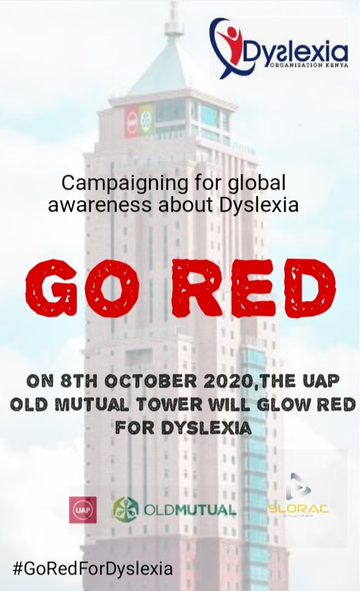 Tomorrow @ 5pm let's meet at the UAP OLDMUTUAL Tower, dressed in red
.#slorackenya
#GoRedForDyslexia
#SucceedWithDyslexia
#DOKgoredforDyslexia
#IDAGoRed
#GoRedForDyslexia2020
#DoITREDfordyslexia
 #dyslexiaproblems #dyslexia #dyskexiapower #dyslexiatherapy #dyslexiaeducation