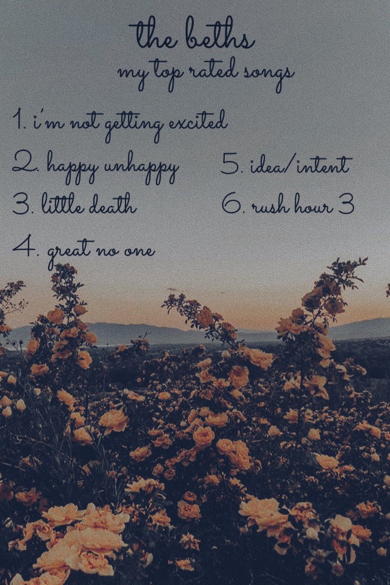 my top rated songs1. i’m not getting excited - i love the guitar in this song and the vocals with an unusual sound to the chorus vs. verse “i finally earned my place in the urn”, “and so i don’t enthuse, keep my grip on joy loose”.