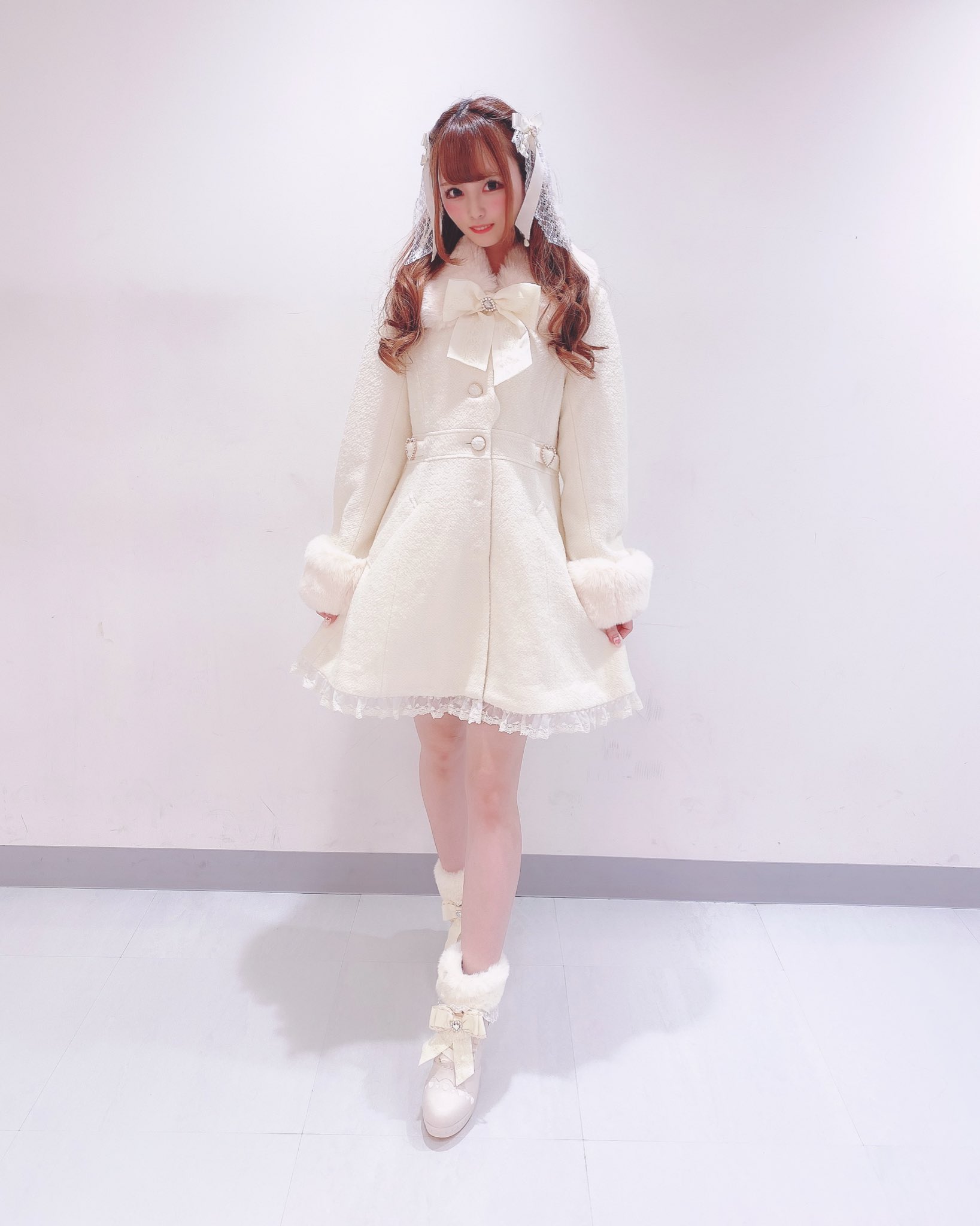 LIZLISA リズリサ サイドハートバックルAラインコート ホワイト サイドハートバックルAラインコート ｜ LIZ LISA（リズリサ