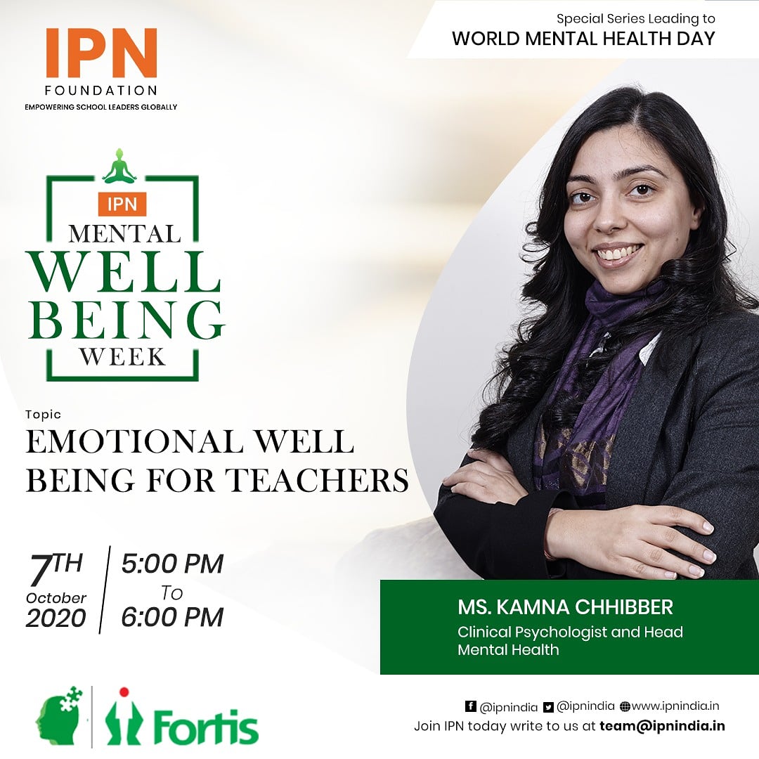 IPNFoundation's tweet photo. Day 03- Schedule: IPN and Fortis National Mental Health Programme .
Registration link - https://t.co/6FTgNx0t1l
#IPNIndia #IPN2020 #Mentalhealth #mentalhealthawareness #mental #MentalHealthMatters #mentalwellness #mentalwellbeing #mentalfitness #MentalHealthMonth https://t.co/QlKblRAf2N