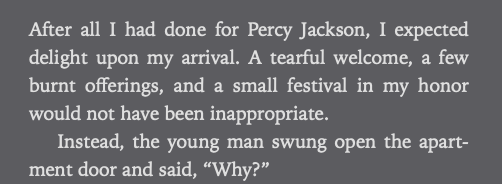percy being done with everyone's shit is just so funny for me