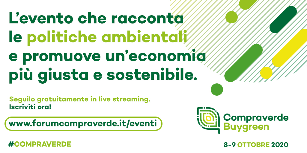 Compraverde_'s tweet photo. In arrivo domani #Compraverde 2020
Iscrizione aperte per seguire gli eventi gratuitamente online
https://t.co/7KKcgme9Bv
#GPP #ambiente #sostenibilità #greendeal #RecoveryFund 
@Minambienteita @RegioneLazio @Agende21 @FairtradeItalia @Aliautonomie @ISPRA_Press @RomaCapitaleNW https://t.co/1bwEKvqqfs