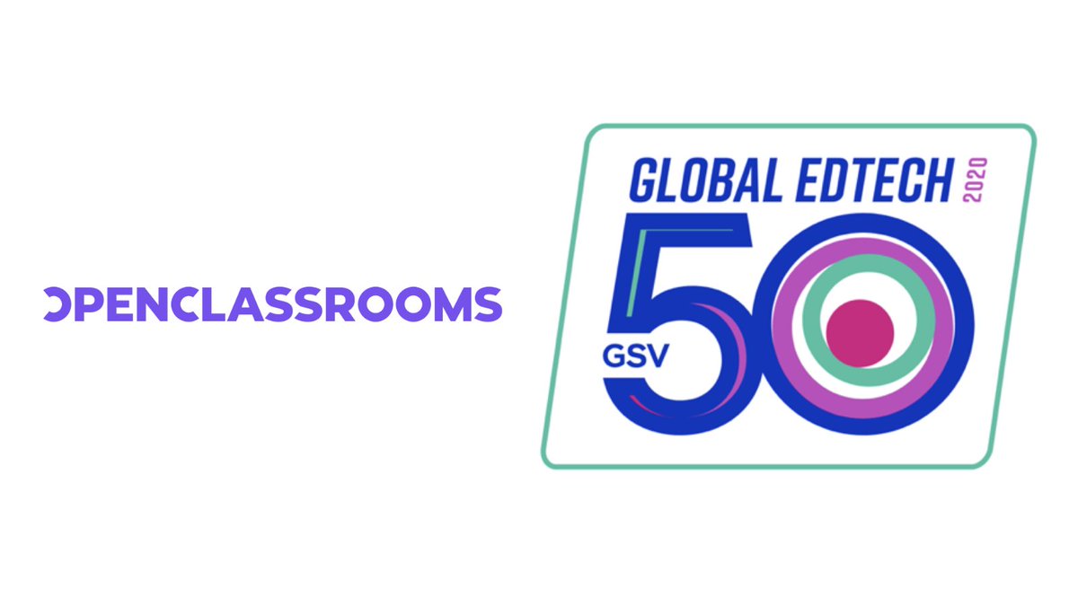 OpenClassrooms's tweet image. We&apos;re very proud to announce that we have been included in @gsvventures Global EdTech 50 List!

More info 👇