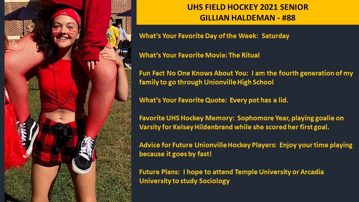 SENIOR SPOTLIGHT
Get to know the 2021 S.E.N.I.O.R.S

Wednesday’s Super Senior......Gillian Haldeman