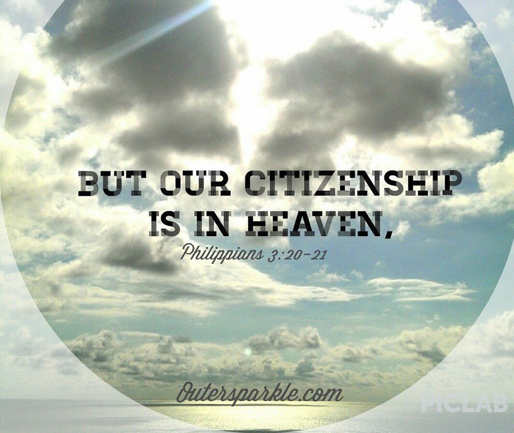 lemoncandys's tweet image. “For our citizenship is in heaven, from which also we eagerly wait for a Savior, the Lord Jesus Christ;”

Philippians 3:20