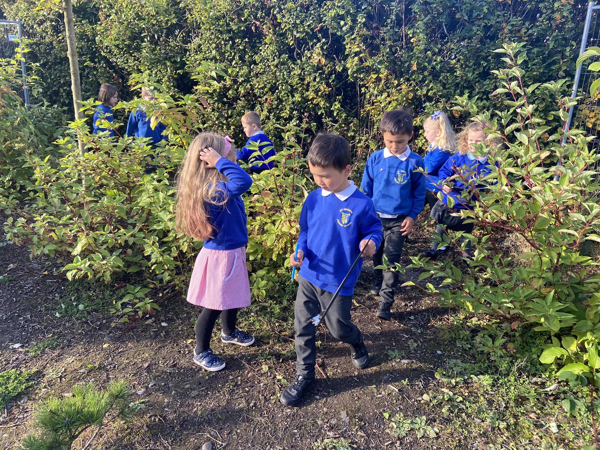 MissFarSTN's tweet photo. We had great fun hunting for the animals from Monkey Puzzle outside today! We are getting really good at working together and communicating 🌿🐵 #exploring #outdoorlearning #earlyyears #activelearning https://t.co/chJM7mEGfC