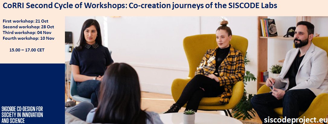 The #CoRRI forum workshops are back 🙌

This time, get ready to use different #CoCreation tools that have been tested by our labs 🧑‍🔧 and adapt them to your own societal context
➡️ ow.ly/7hq250BLNor

Check our the wonderful program 👀⤵️