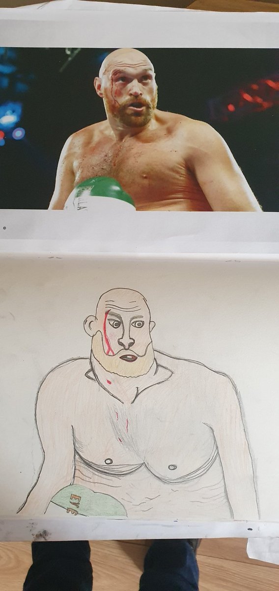 venessa2walter's tweet image. @GYPSYKINGWBC I have just found this in my sons art work from last year and I thought inwould share it with you.  He is now 14 years old