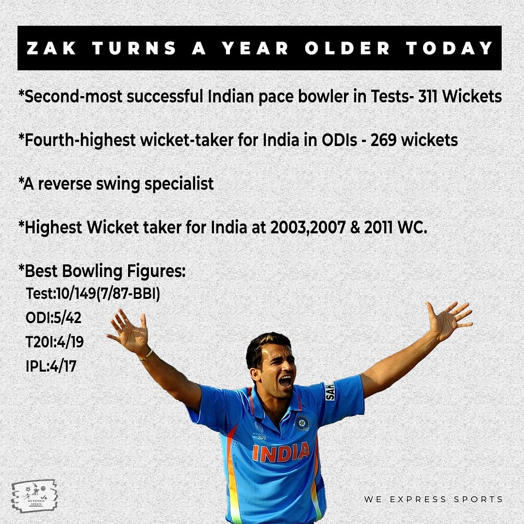 WeExpressSport1's tweet photo. Birthday Wishes to one of the most successful Indian Pacer of all time.

#birthday #indiancricketteam #cricketfever #cricketfans #mumbaiindians #cricketlovers https://t.co/ydW9ihGpu8