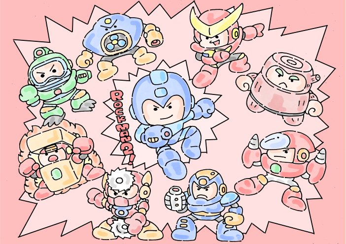 ロックマン(キャラクター) 「ロックマン2 」|いぬころすけのイラスト