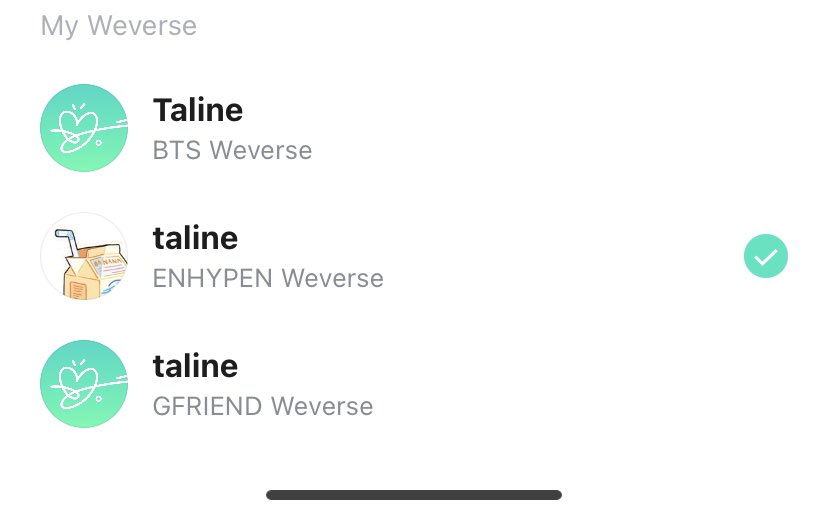 ( as u can see i have various weverse “profiles”, however they are all under the SAME email !! “)