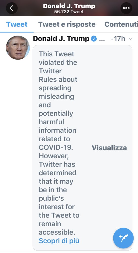 Sottimagazine's tweet photo. Twitter arriverà mai a bollare come Fake/contro le regole anche lo scibile di cui vi fate portatori (gratis) ogni giorno? https://t.co/XvMRWnAo9Y