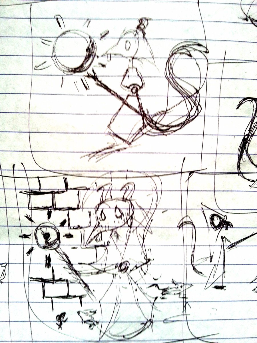 CoinFriday's tweet image. day 6 character concept: plague rat false doctor.
this rat just popped in my head 032020 while I'm bored in class. 7 months in, and I still have no name for it/him.