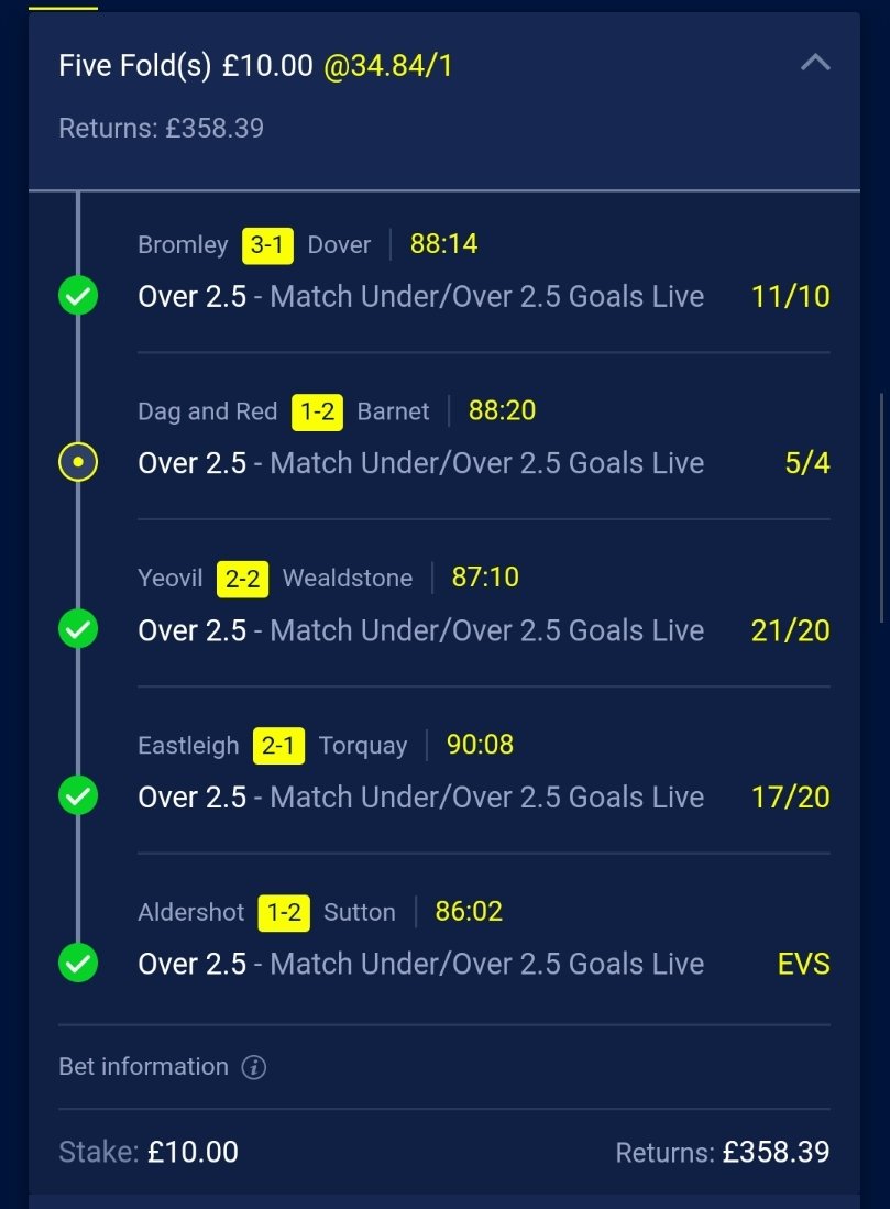 TipsTricksSlips's tweet image. Cheeky half time bet