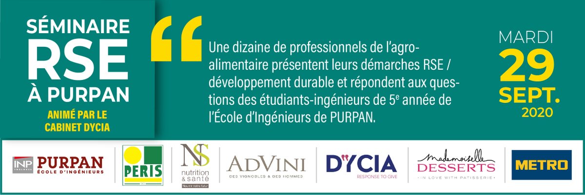 perislanguedoc's tweet photo. Présent mardi 29 septembre à l'école d'ingénieurs de Purpan pour une table ronde RSE en ligne. Chacune des entreprises a témoigné sur son engagement en responsabilité sociétale auprès des étudiants ingénieurs de 5ème année. 
#Occitanie #RSE #agriculturedurable https://t.co/bjkqb0Eyqg