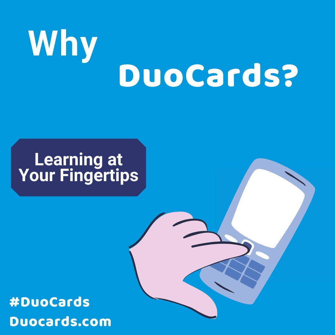DuoCardsCom's tweet photo. Why DuoCards? Learning is at Your Fingertips. https://t.co/gjOzA933Zv
#DuoCards #learnlanguages #languagelearning #foreignlanguage  #languages #speakingenglish #englishlearning #studyenglish #teachingenglish #TrumpIsNotWell #LakerNation #LakeShow https://t.co/2n7SVEvU9O