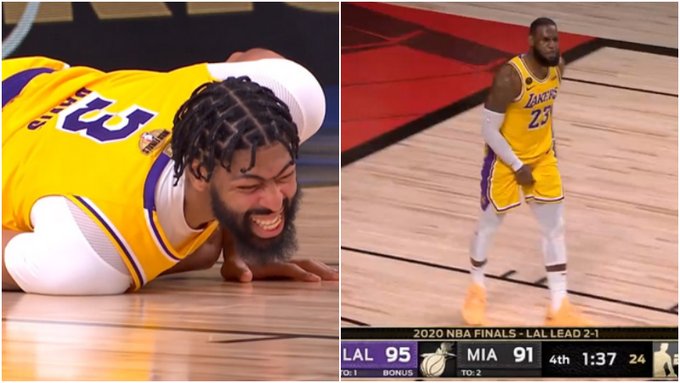 【影片】戴維斯兩次痛苦倒地，詹姆斯疑似被撞倒腹股溝，這幾幕畫面太驚險了！-黑特籃球-NBA新聞影音圖片分享社區