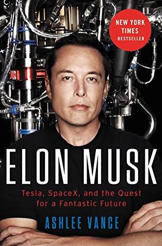 Elon Musk by Ashlee Vance is a biography of  @elonmusk which traces Elon Musk's life from his childhood up to the time he spent at Zip2 and PayPal, and then onto SpaceX, Tesla, and SolarCity.