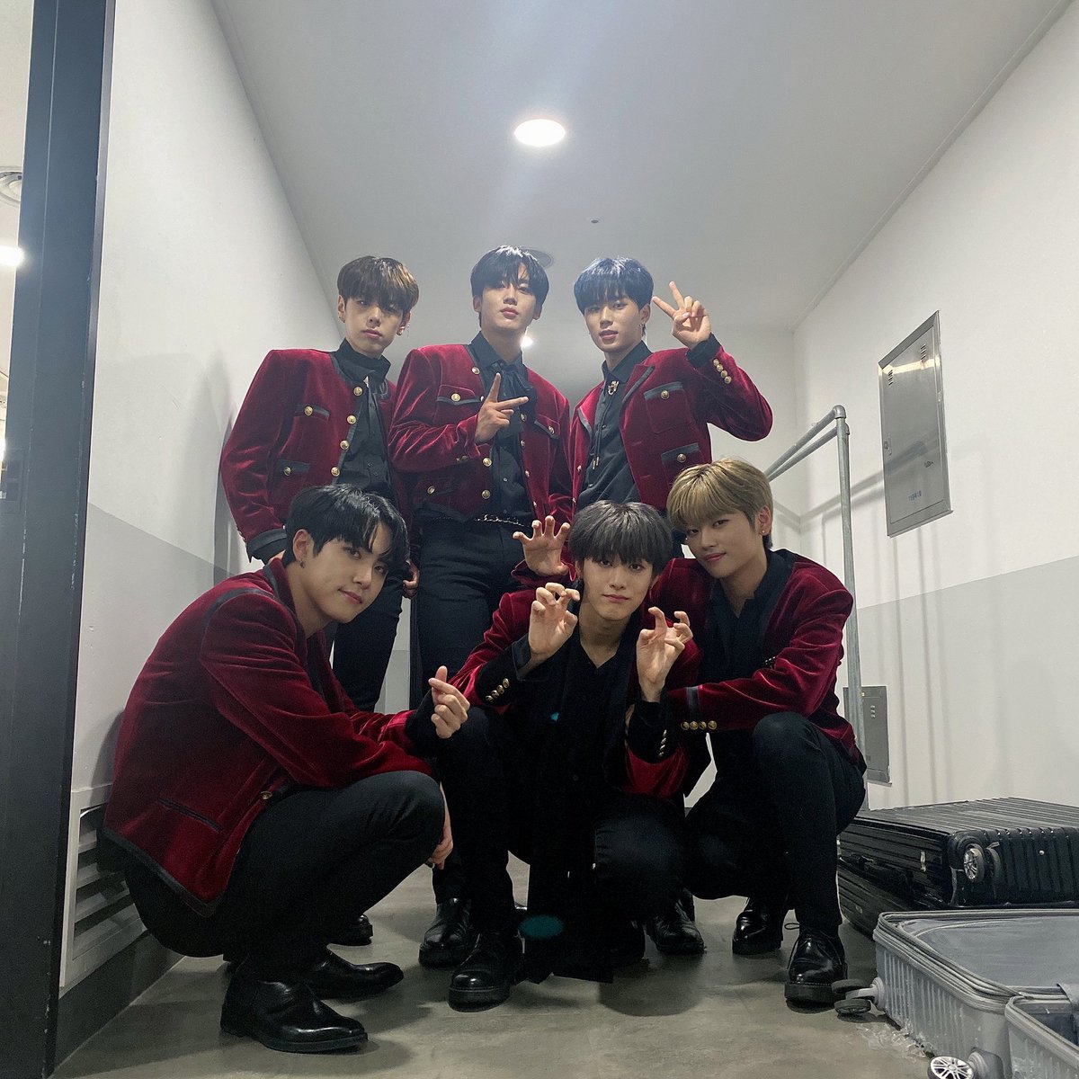 Day 51 (October 6,2020). Wei OT6 pictures posted on  @WEi__Official. Pictures from the debut showcase and a selca after finishing their Late Night Idol shoot. WEi HD photo posted by dispatch. http://naver.me/x6i2xyFK 