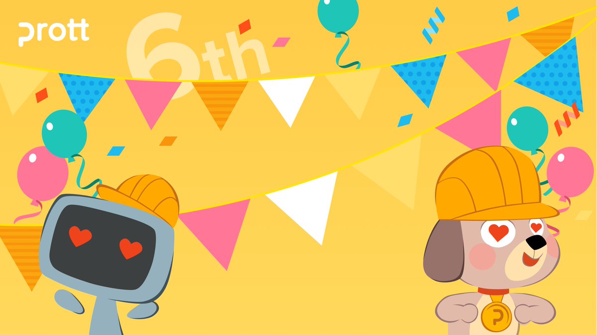 prott_jp's tweet image. 【✨Prott 6th Anniversary🎁②】
Prott6周年オリジナル背景を用意しました🎉
オンライン会議でぜひ使ってくださいね😊

#prott