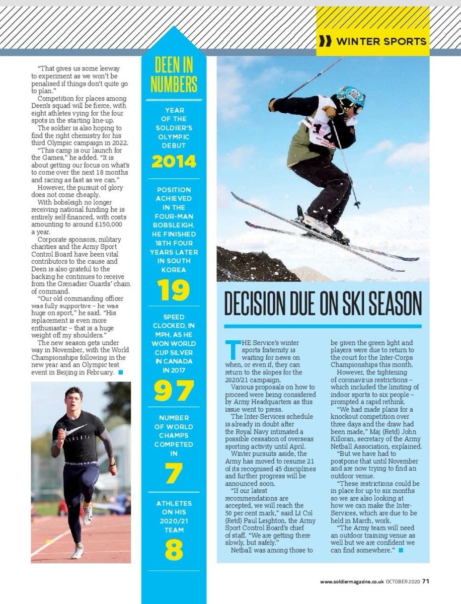This month's <a href="/soldiermagazine/">Soldier Magazine</a> is now available online with lots of #BritishArmySport and featuring <a href="/team_deen/">Lamin Deen OLY</a> <a href="/ButterworthOlly/">Olly Butterworth</a> of <a href="/The_BBSA/">British Bobsleigh and Skeleton Association</a> <a href="/ArmyBobsleigh/">British Army Bobsleigh</a> 

edition.pagesuite-professional.co.uk/html5/reader/p…