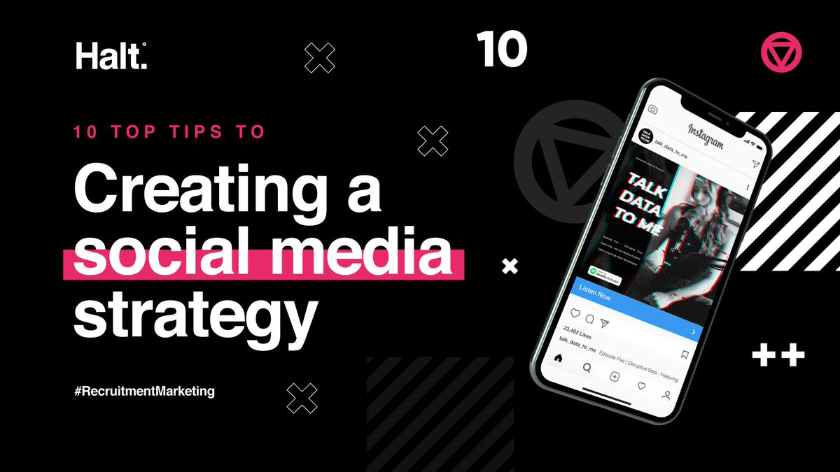 HaltAgency's tweet photo. 📱10 Top tips to creating a social media strategy 📱

👩‍💻 Check out our 10 simple steps to take when creating a social media strategy for your recruitment business. 

📲 https://t.co/1q1rgz88AN

#Halt #RecruitmentMarketing #scrollstopping #socialmediamarketing #startuplife https://t.co/6Lir5P4mCw
