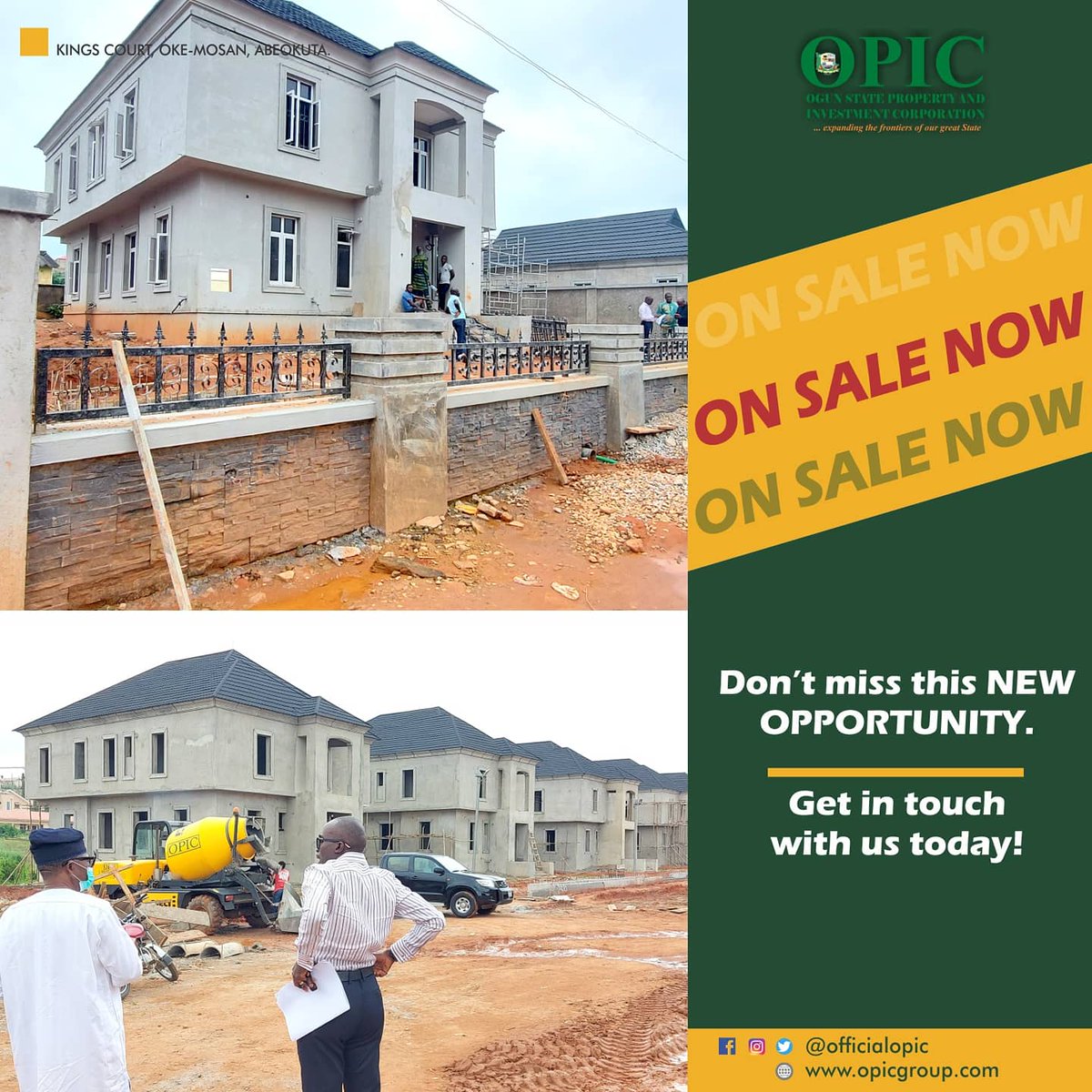 officialopic's tweet photo. OPIC KINGS COURT RESIDENTIAL ESTATE is on hot sales right now.

#housing #housingmarket #buyahome #affordablehousing #buyahouse
#duplex #ogunproperties #realestate
#landedproperty

Location: Presidential Boulevard, Oke-mosan, Abeokuta, Ogun State.

Don't miss the opportunity! https://t.co/Ak9opPeYXM