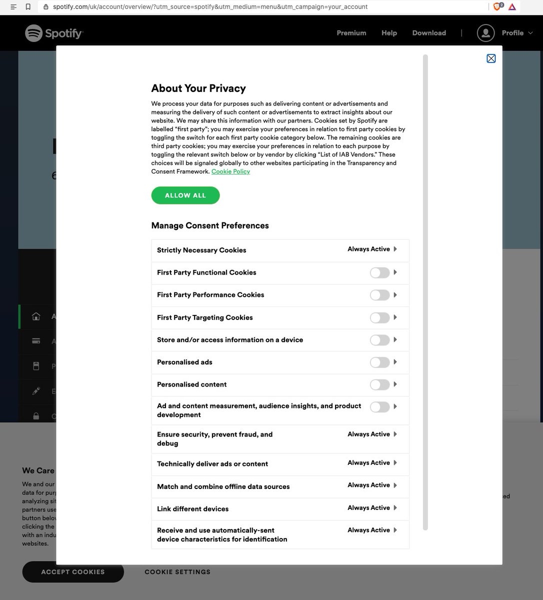 PrivacyMatters's tweet image. Time to revisit my findings on Spotify cos this is not ok. No.