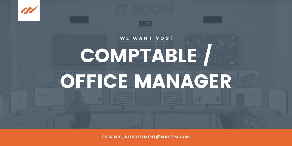 [#RECRUTEMENT 🤓]
Nous recherchons un(e) #comptable / #OfficeManager !

Pour en savoir plus 👉 bit.ly/3noSS03
Envoyez vos candidatures à mip_recrutement@maltem.com

Merci pour vos RT !

#job #OffreEmploi #paysbasque