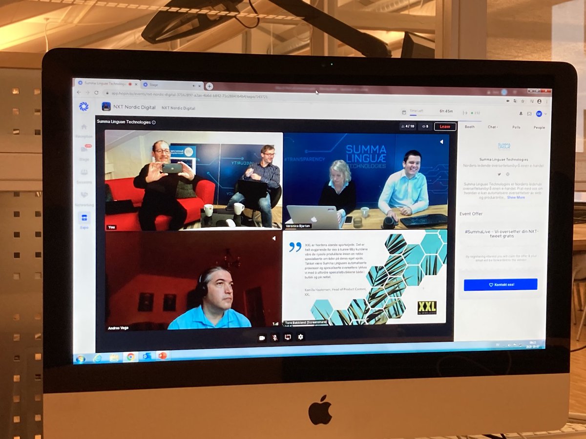 We are live at #nxtnordic ⁦#SummaLive ⁦<a href="/SummaLinguae/">Summa Linguae Technologies</a>⁩