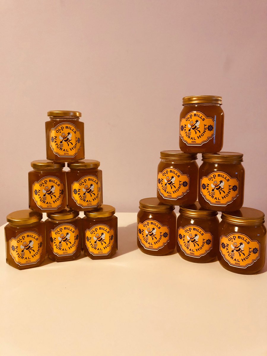 OldBills's tweet photo. That’s all our honey jarred and ready for sale #freshlyjarred #Honey #Beekeeping https://t.co/uUAXC1CE8l