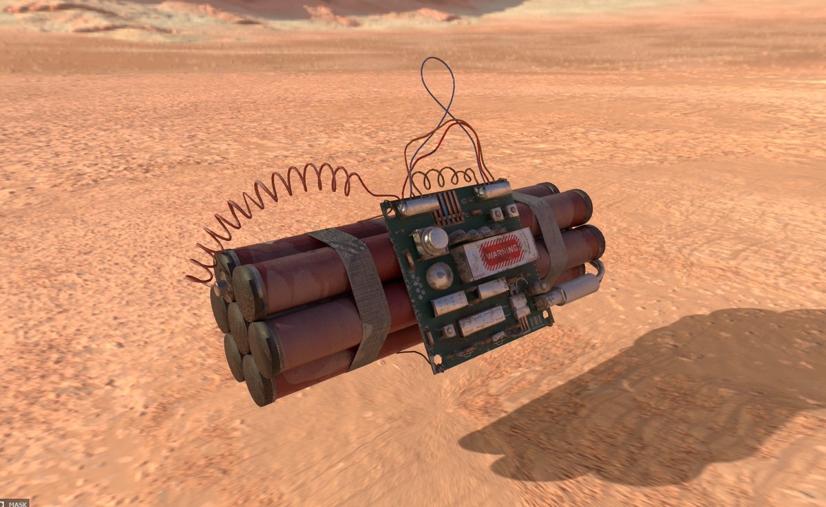 CivilContractRP's tweet photo. Placeable Bomb
Made within today's development stream by lead developer Varius Benson.
#gamedev #IndieGameDev #gaming #UE4 https://t.co/BkIyROP42l