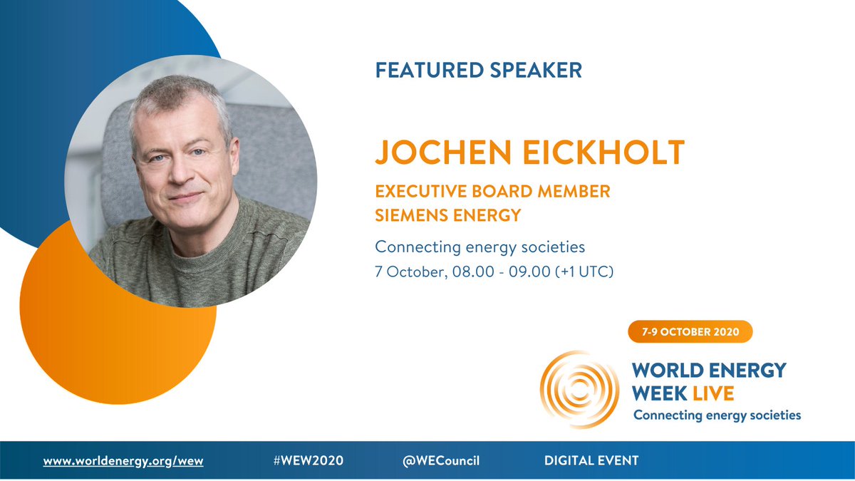 WECouncil's tweet photo. "The challenges we’re facing are quite diverse – there are millions of people without access to electricity, and we need to look at factors like social justice and democratization. Collaboration and partnering is the key to development and solutions." Jochen Eickholt #WEW2020 https://t.co/PBtB4NWngW