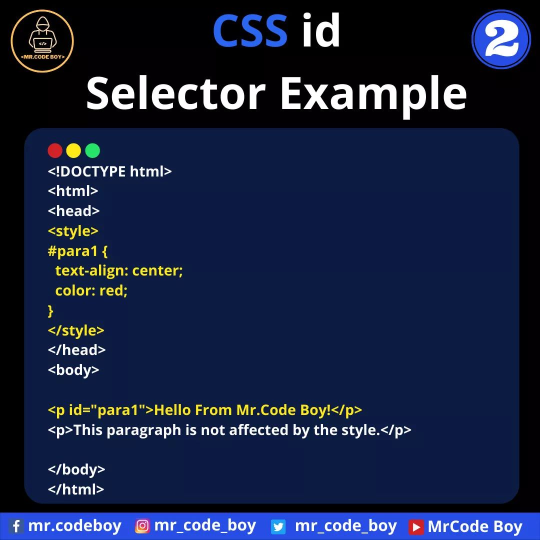 mr_code_boy's tweet image. CSS Part - 2(b) (id Selector)

Like, Share, Comment, and Follow for more technical stuff.

YouTube - bit.ly/mrcodeboy
Facebook - facebook.com/mr.codeboy/
Instagram - instagram.com/mr_code_boy/

#development #coding #programming #program #develop #Coder #design #100DaysOfCode