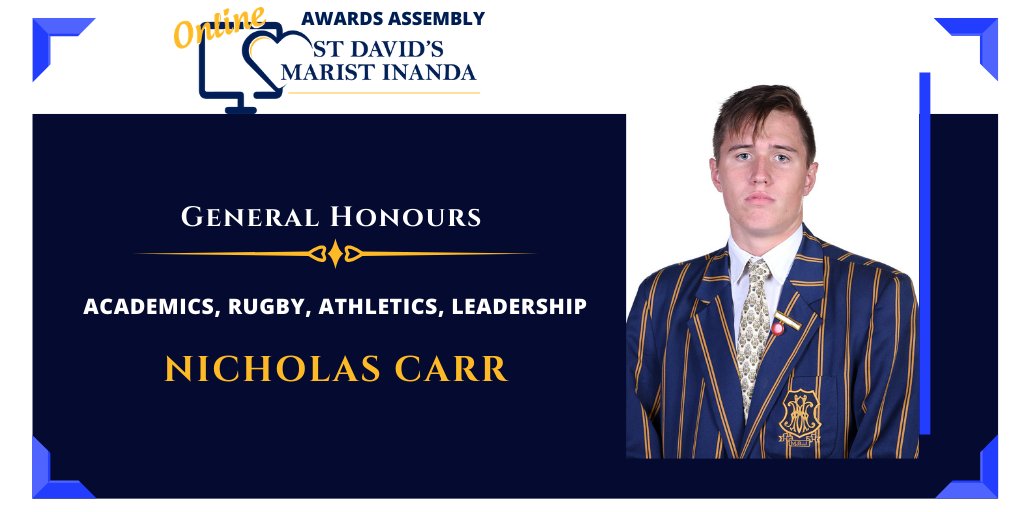 InandaSpirit's tweet photo. Today we had our #finalmatricassembly online. Congratulations to the following boys on receiving #BlueBlazers #GeneralHonours
Gianpaolo Baisch
Dante Bedworth
Nicholas Carr
Stehan Fourie https://t.co/xaAvRuY02z