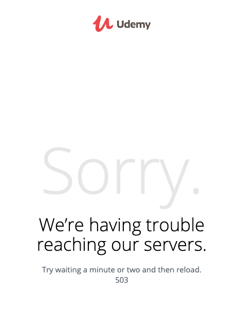 arifulhb's tweet photo. #udamy is having a downtime! Wish your quick recovery @udemy! https://t.co/J5OQi3hRSp