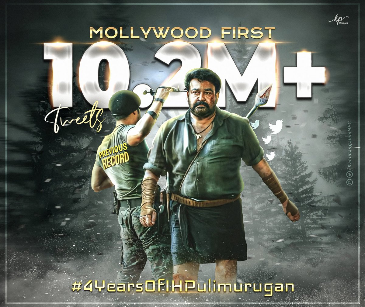 AdarshHppd's tweet photo. Most Tweeted Malayalam Tag 🔥🔥🔥
#4YearsOfIHPulimurugan

@Mohanlal #Lalettan #Mohanlal #Drishyam2 @MarakkarMovie #Marakkar #TMF #TeamMohanlalFanz https://t.co/CUkLmkpzSN