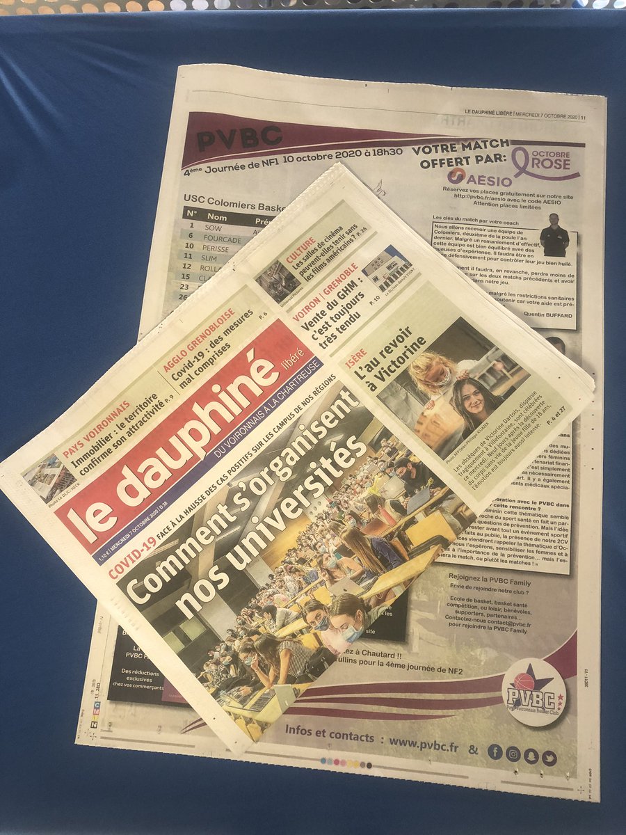 Retrouvez dans vos kiosques aujourd'hui la présentation du match de ce weekend <a href="/ledauphine/">Le Dauphiné Libéré</a> 

Clés du match by <a href="/QuentinBuff/">Quentin Buffard</a> / l’interview du match by @GroupeAesio - Partenaire de votre match / et pleins d’autres surprises 

#PVBCFamily