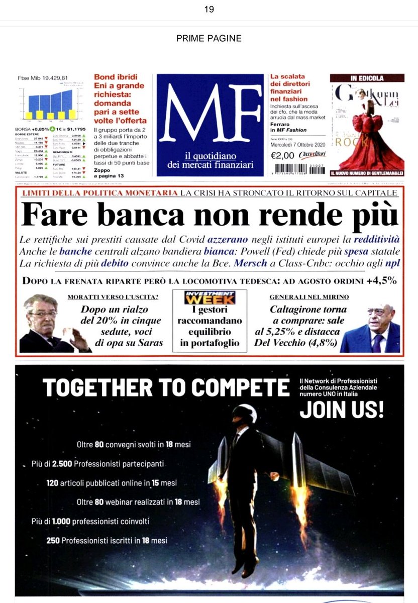 La prima di <a href="/MilanoFinanza/">MilanoFinanza</a>